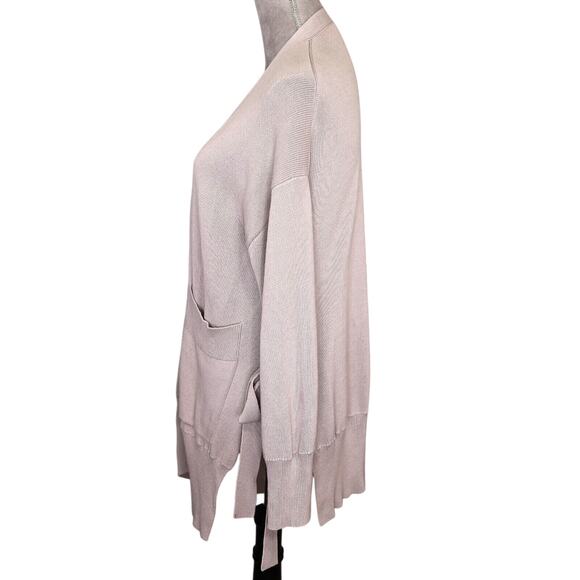 J Crew Sweater Womens XS Beige Long Cardigan Tunic Cotton Blend Pockets Grandpa - Picture 14 of 15